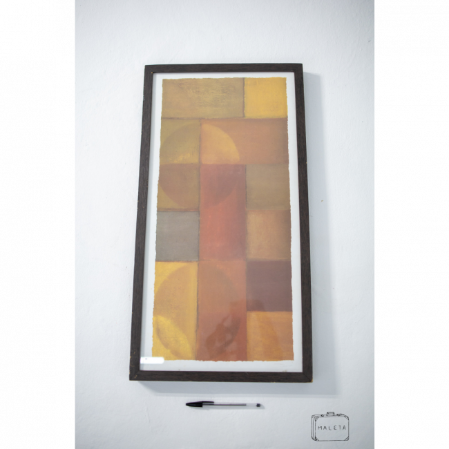 QUADRO QUADRADOS E RETÂNGULOS COLORIDOS - 36X69