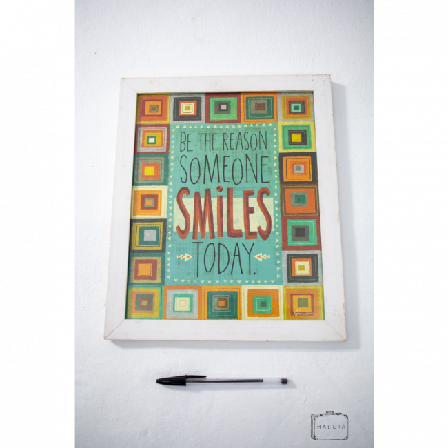 QUADRO ESCRITA SMILES TODAY - 38X34