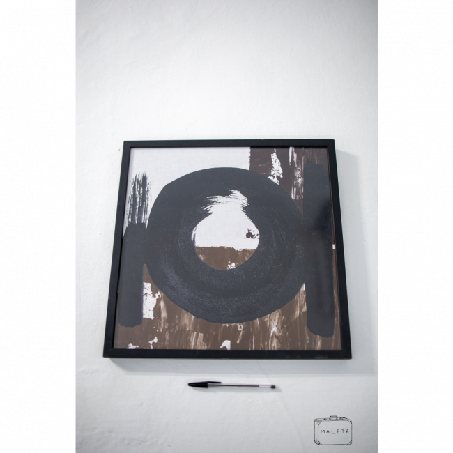 QUADRO CÍRCULO PINCELADA - 42X42