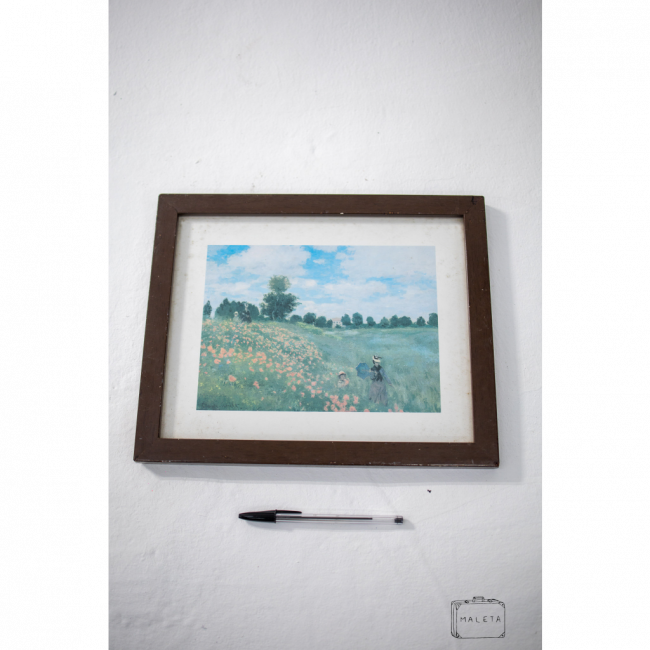 QUADRO CAMPO COM FLORZINHAS - 34X28