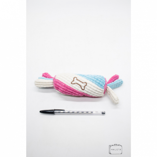 BRINQUEDO PET PELÚCIA ROSA, AZUL E BRANCO - LS