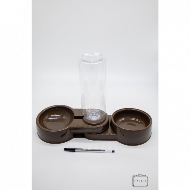 BEBEDOURO PORTÁTIL MARROM PARA PET - LS
