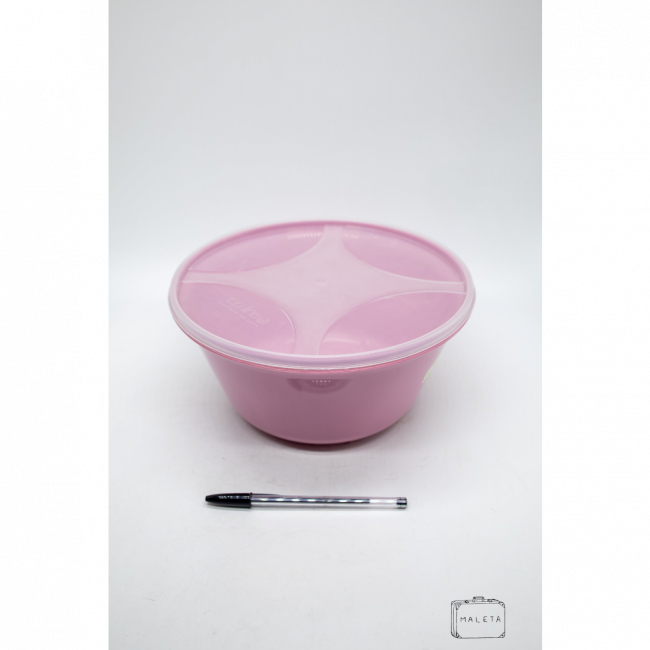POTE PLÁSTICO ROSA MÉDIO COM TAMPA - LS
