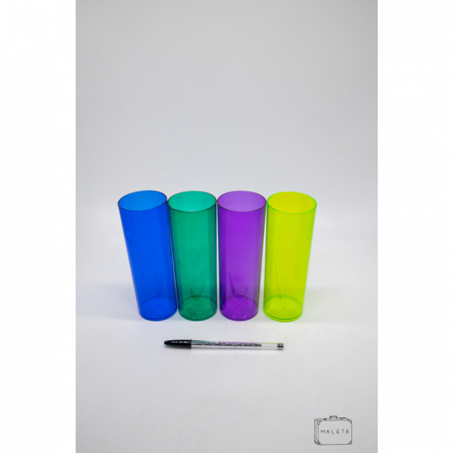 COPO ACRÍLICO CRISTAL NEON MÉDIO - LS