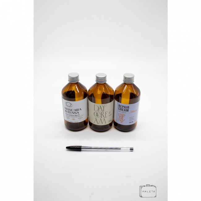 VIDRO PARA PRODUTO MÁSCARA MARROM 100GR - LS