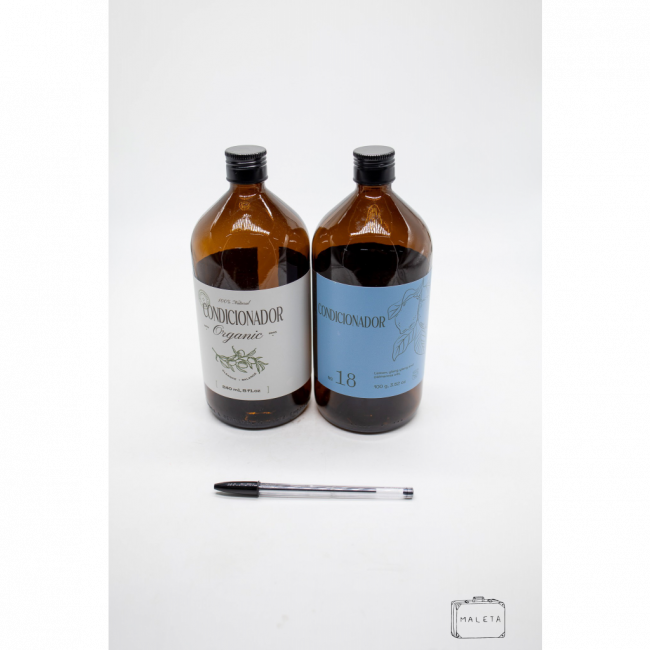 VIDRO PARA PRODUTO CONDICIONADOR MARROM 1L - LS