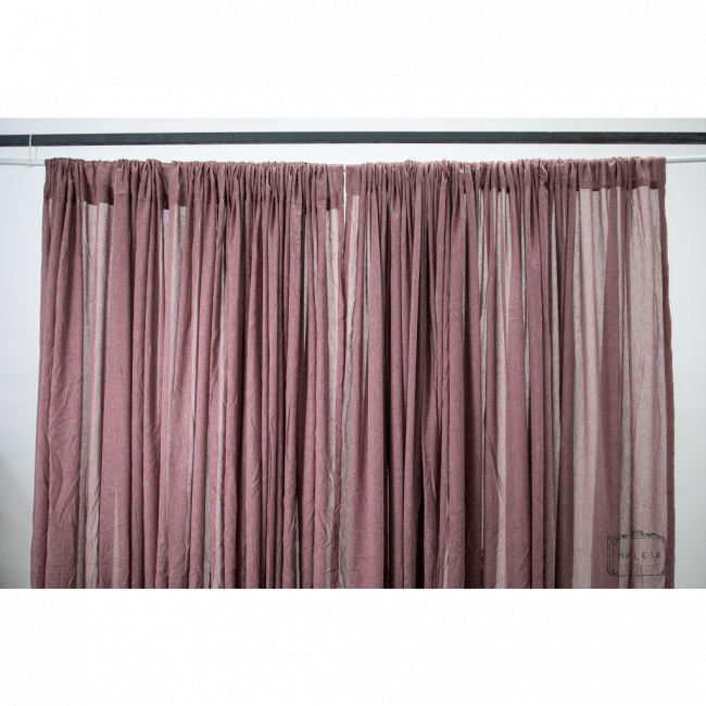 CORTINA LINHA ROXO RISCADINHA - 5,90X2,40
