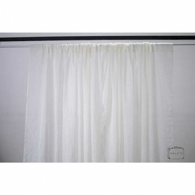 CORTINA VOIL BRANCA - 1,90X1,40