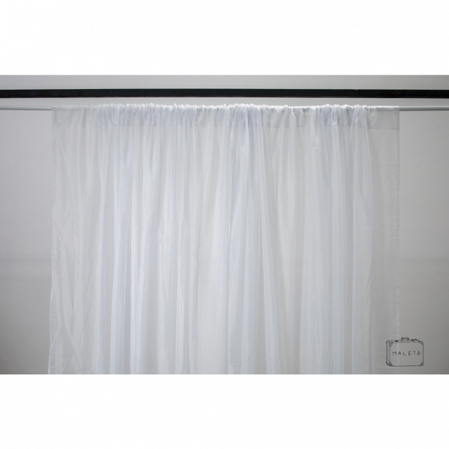 CORTINA VOIL BRANCA - 2,90X2,15
