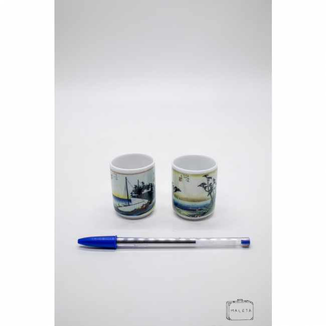 COPO CERÂMICA BRANCO DESENHADO SHOT