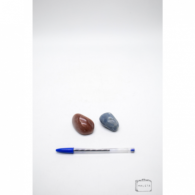 PEDRA POLIDA AZUL E VERMELHA