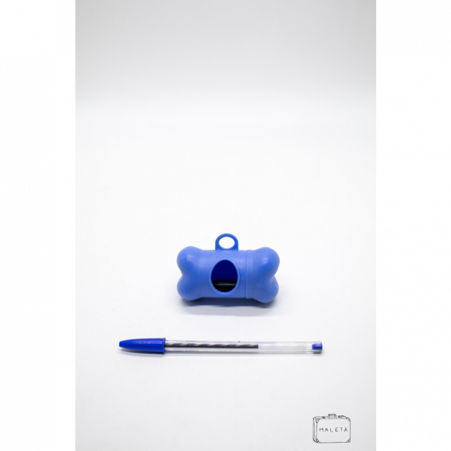 PORTA SACOLA PARA CACHORRO AZUL