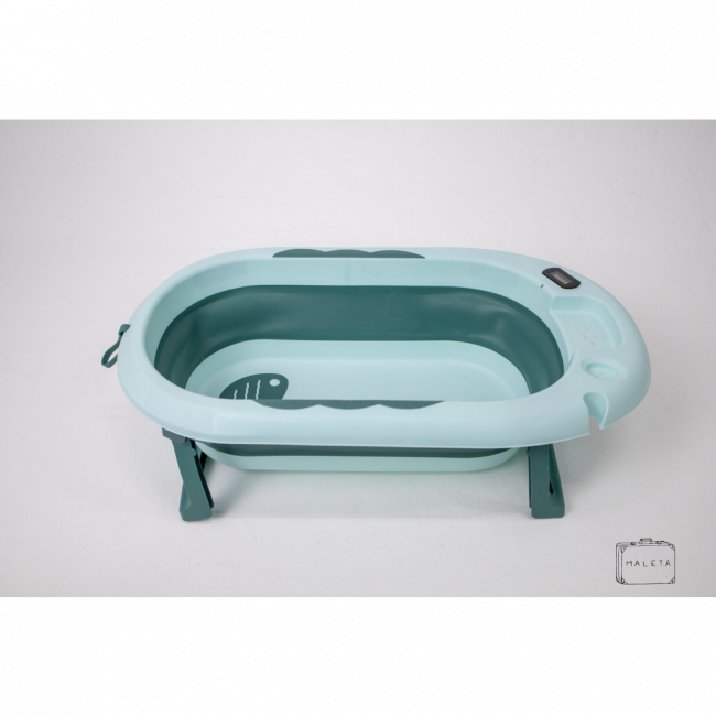 BANHEIRA SILICONE RETRÁTIL VERDE
