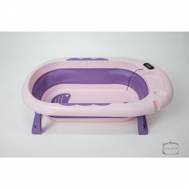 BANHEIRA SILICONE RETRÁTIL ROSA LILÁS