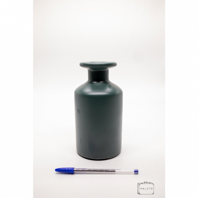 VASO CERÂMICA BAIXO VERDE MUSGO FOSCO