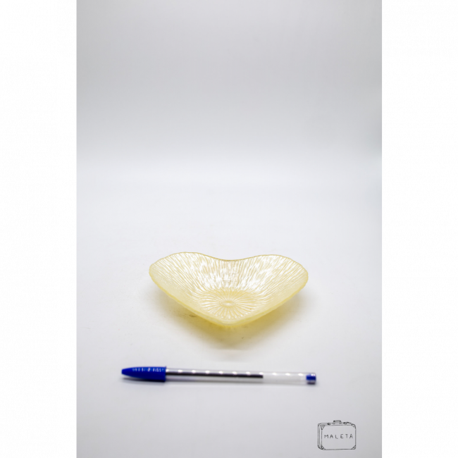 BANDEJA VIDRO CREME DETALHES BRANCO ORGÂNICA PEQUENO