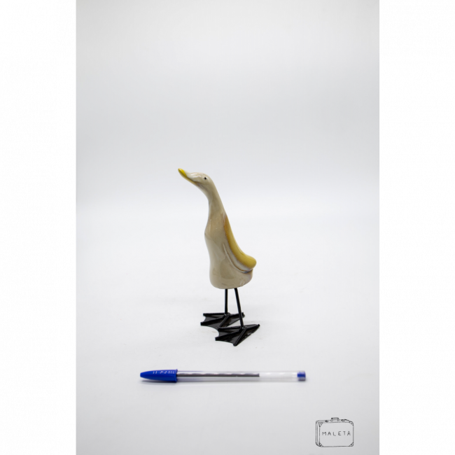 PATO CERÂMICA AMARELO PEQUENO