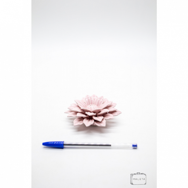 FLOR CERÂMICA ROSA PARA DECORAÇÃO