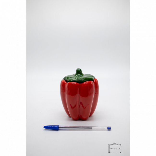 PIMENTÃO VERMELHO CERÂMICA COM TAMPA