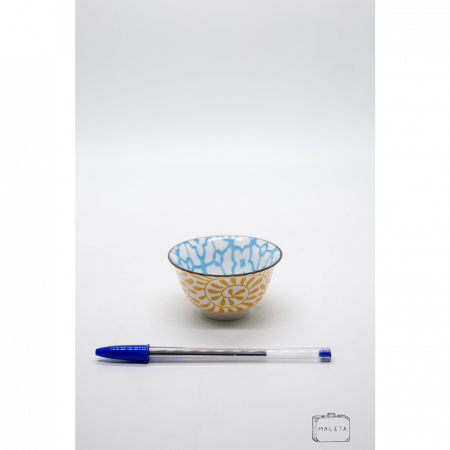 BOWL CERÂMICA INTERIOR ESTAMPA AZUL 
