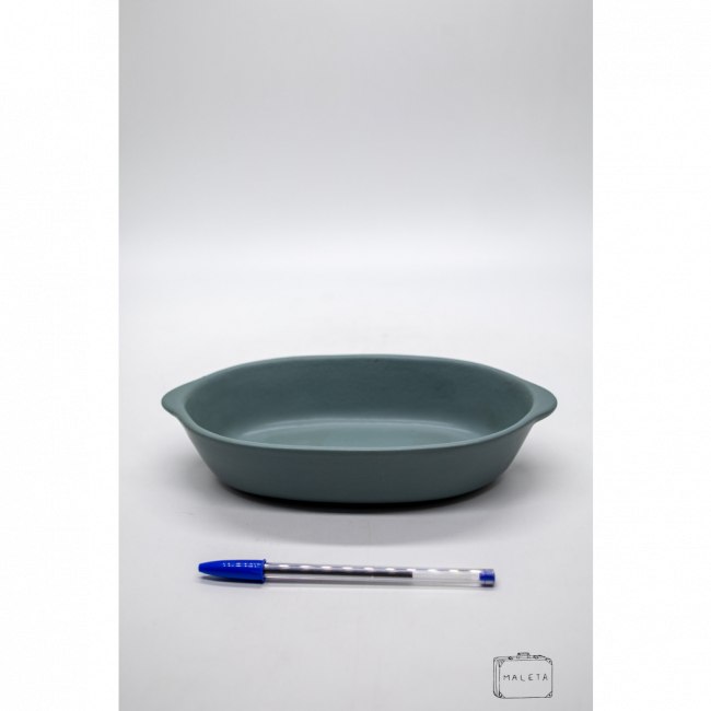 TRAVESSA OVAL CERÂMICA AZUL – PEQUENO