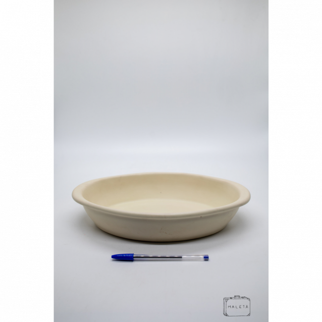 TRAVESSA OVAL CERÂMICA OFF-WHITE – MÉDIO