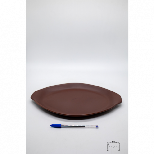 BANDEJA OVAL CERÂMICA VINHO – GRANDE