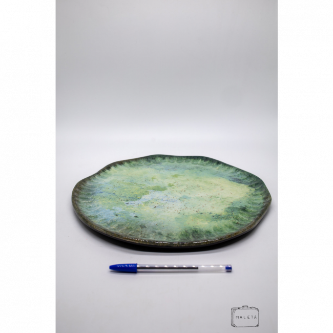 SOUPLAT CERÂMICA ORGÂNICA VERDE DETALHES MARROM – GRANDE