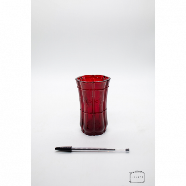 VASO VIDRO VERMELHO – MÉDIO
