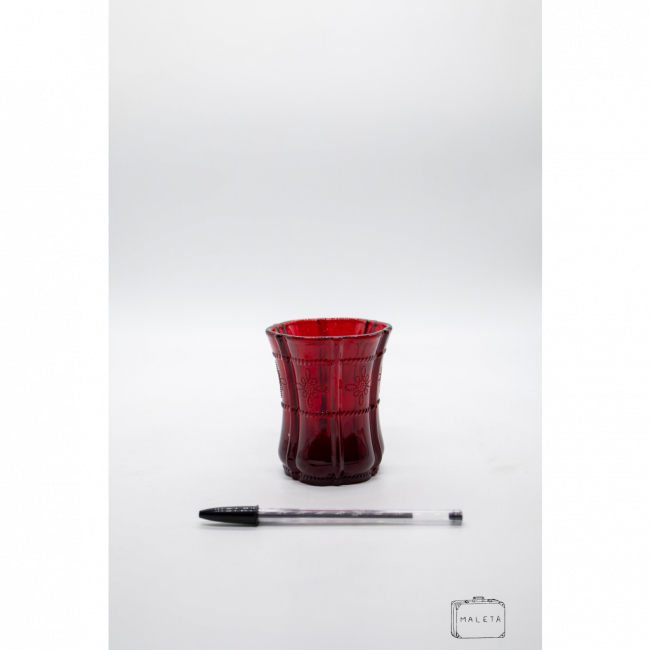 VASO VIDRO VERMELHO – PEQUENO