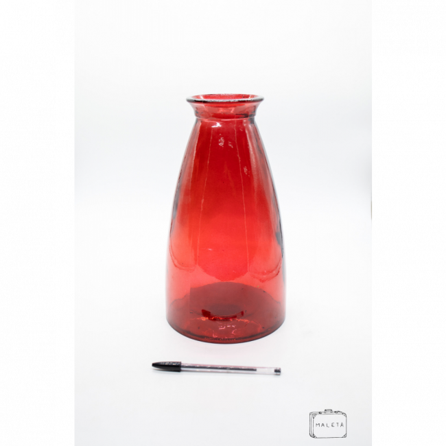 VASO VIDRO VERMELHO – GRANDE