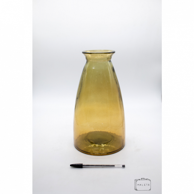 VASO VIDRO MARROM – GRANDE