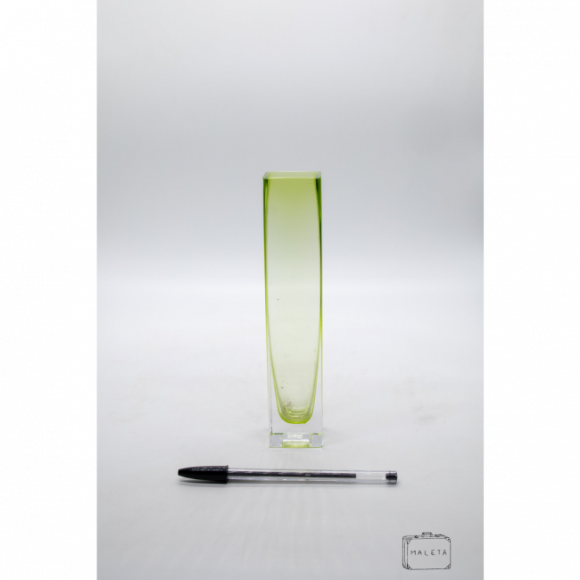VASO VIDRO QUADRADO VERDE