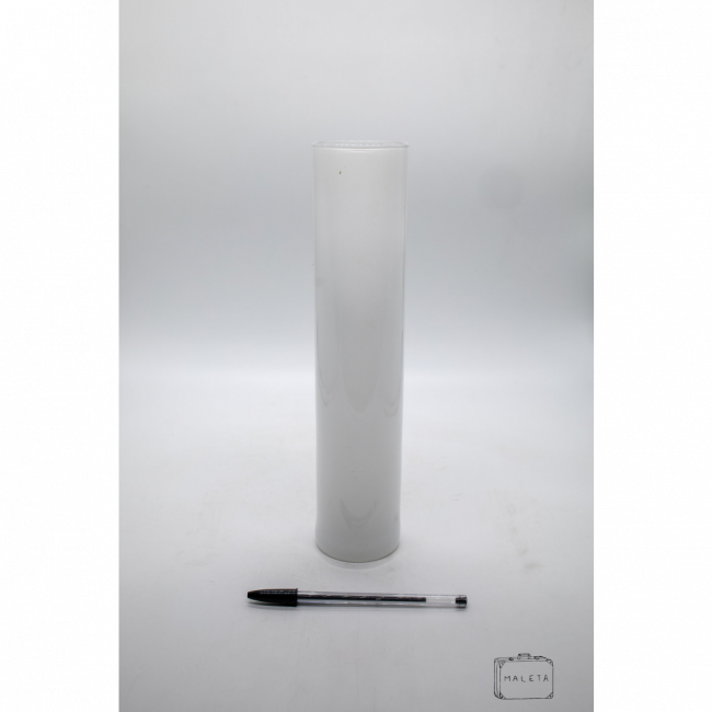 VASO VIDRO FINO ALTO BRANCO