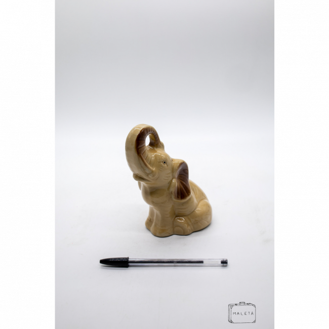 ELEFANTE CERÂMICA MARROM