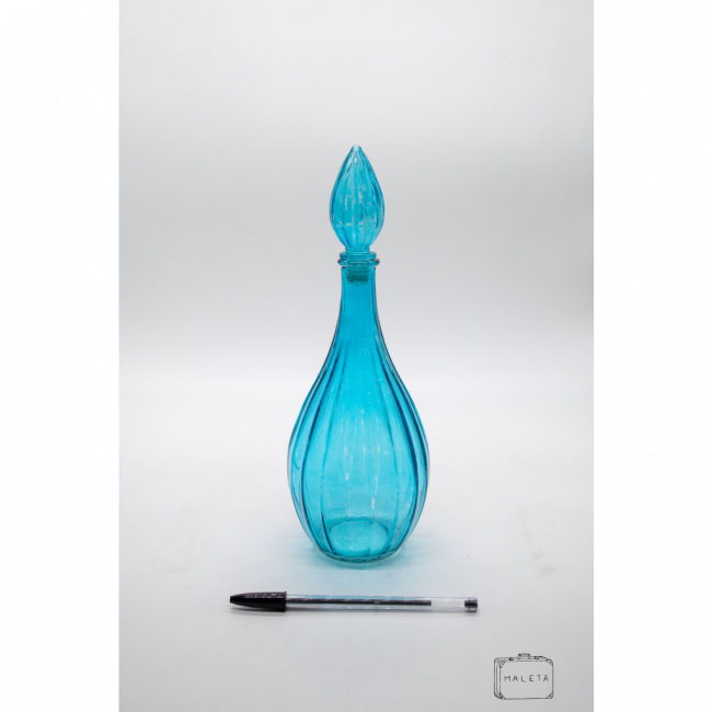 DECANTER VIDRO GOTA AZUL