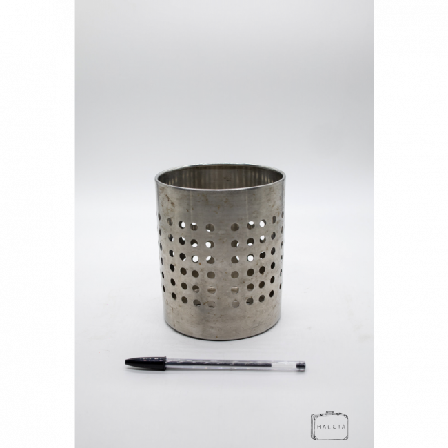 PORTA-UTENSÍLIOS INOX COM FURINHOS