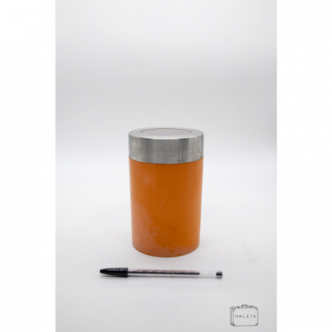 PORTA-MANTIMENTOS LARANJA TAMPA PRATA