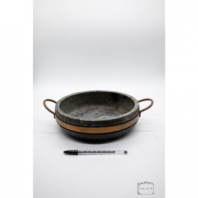 PANELA PEDRA DE SABÃO ALÇA BRONZE