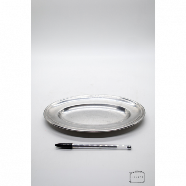 BANDEJA OVAL INOX (BAIXA) - PEQUENA (MODELO 1)