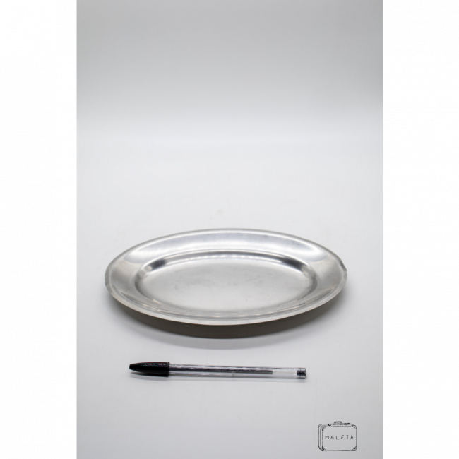 BANDEJA OVAL INOX (BAIXA) - MÉDIA (MODELO 1)