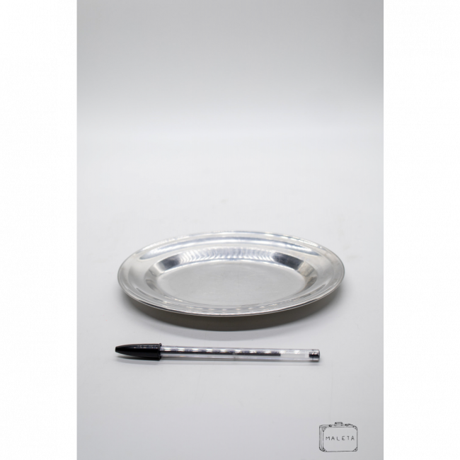BANDEJA OVAL INOX (BAIXA) - PEQUENA (MODELO 2)