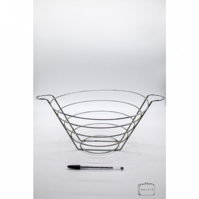 FRUTEIRA INOX ARAMADA COM ALÇA - MÉDIA