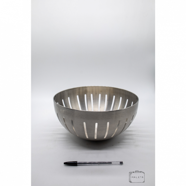 FRUTEIRA INOX ESCOVADA REDONDA - MÉDIA