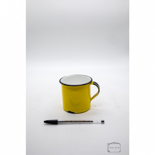 CANECA DE AGATHA AMARELA INTERIOR BRANCO