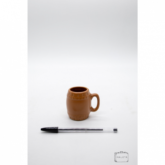 CANEQUINHA CERÂMICA BARRIL MARROM