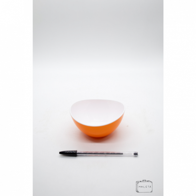 BOWL PLÁSTICO LARANJA INTERIOR BRANCO