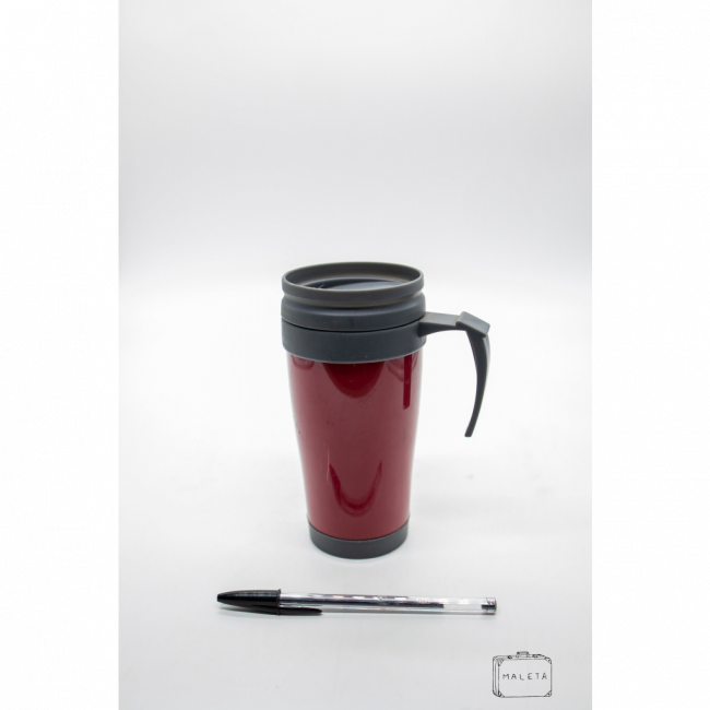 COPO TÉRMICO VERMELHO COM ALÇA