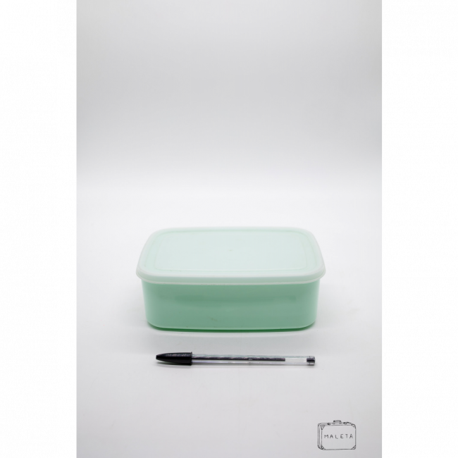POTE PLÁSTICO RETANGULAR VERDE MENTA