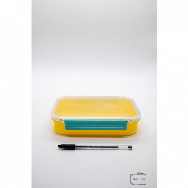 POTE PLÁSTICO RETANGULAR AMARELO
